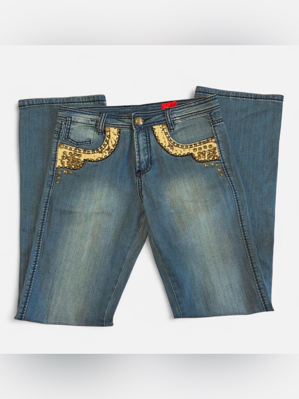 Cristina Y2K Western Studded Bootcut Jeans Cowboy Gyaru Cowgirl Size 4